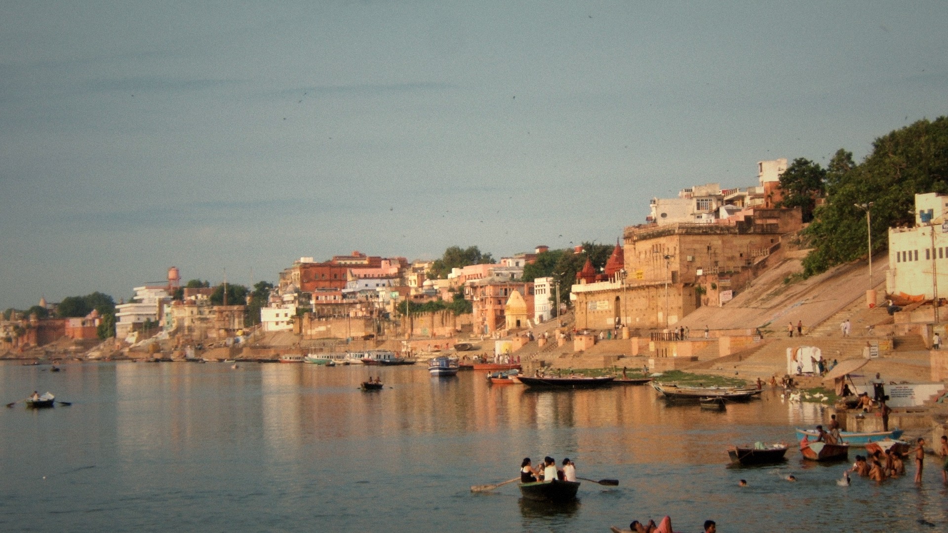 Varanasi ghats at dawn
